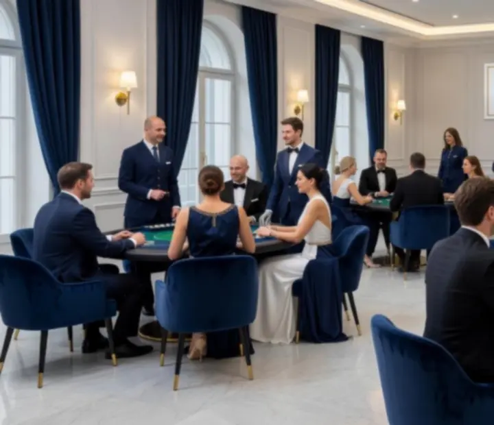 Elegantní firemní kasinový večer v luxusním prostoru