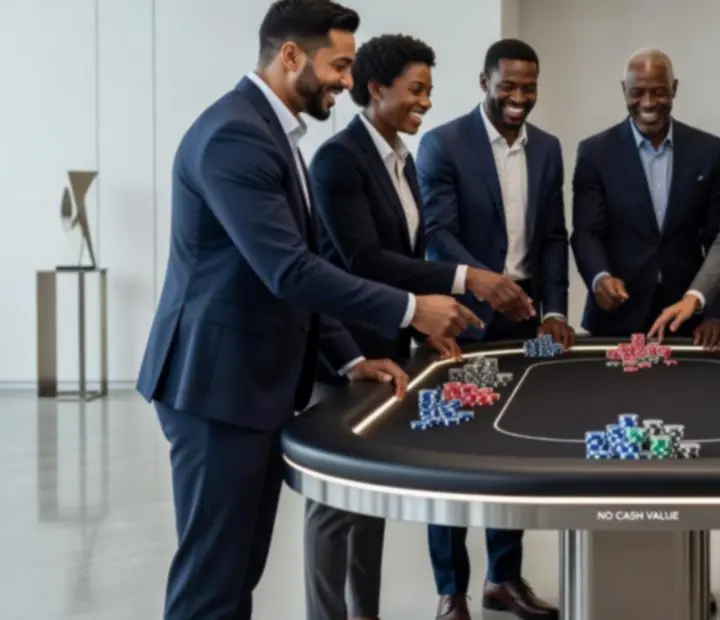 Teambuilding u pokerového stolu během firemní akce