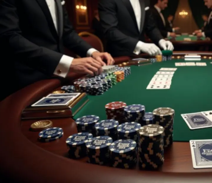 Pokerový stůl připravený na společenský večer